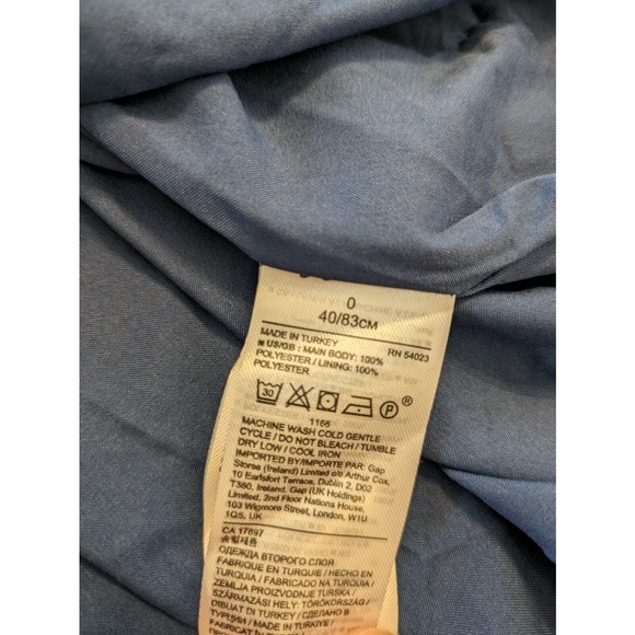 Banana Republic NEW Dress Blue Floral Size 0 Long Sleeve High Neck. - Picture 5 of 6